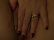 Fingering wife’s creampied pussy and arsehole